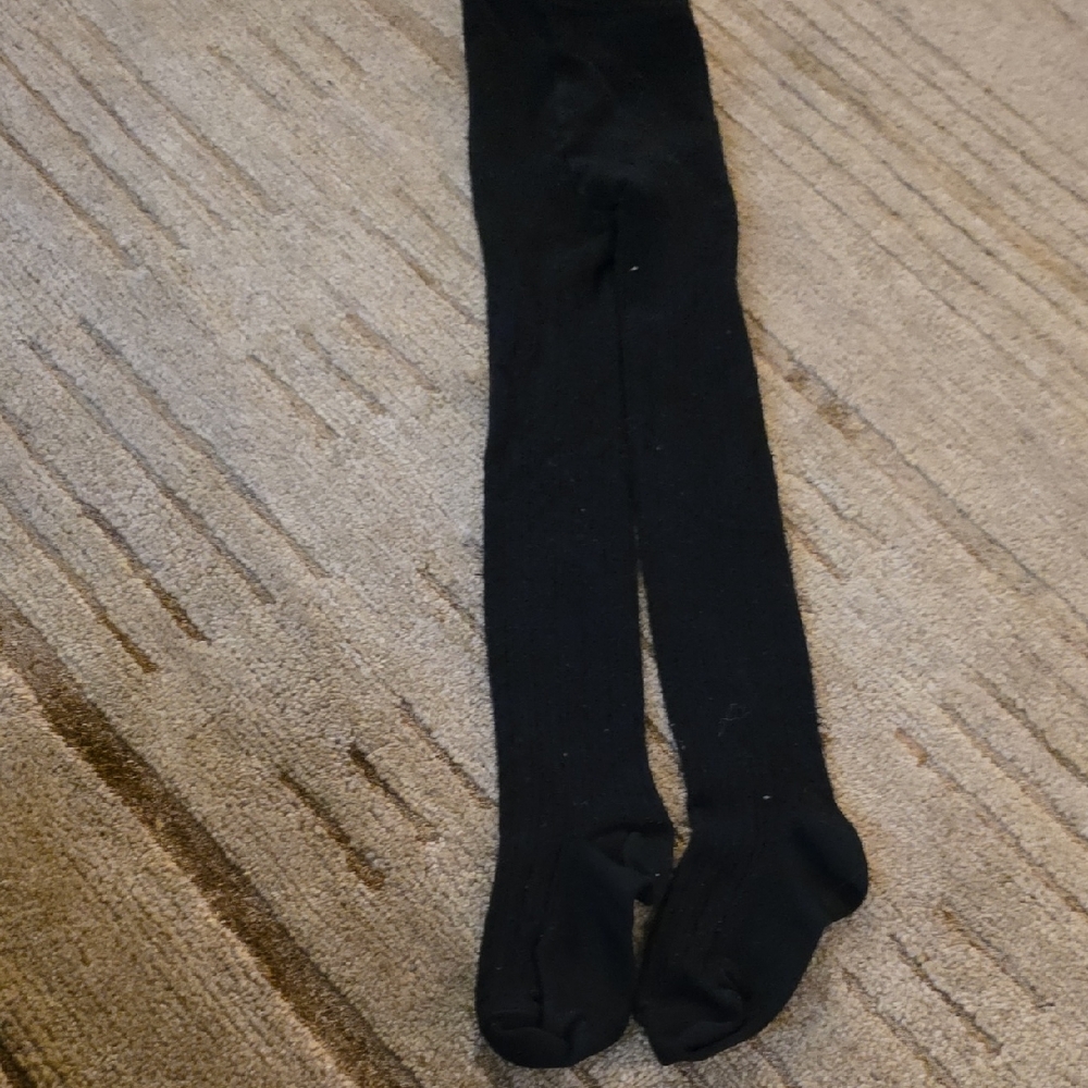 5/25 Lands' End Black Tights Size 7 - 10..